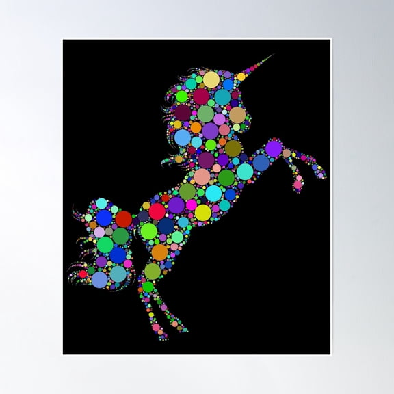 Color Unicorn Poster Wall Art, Modern Wall Decor, 24x36 UNFRAMED