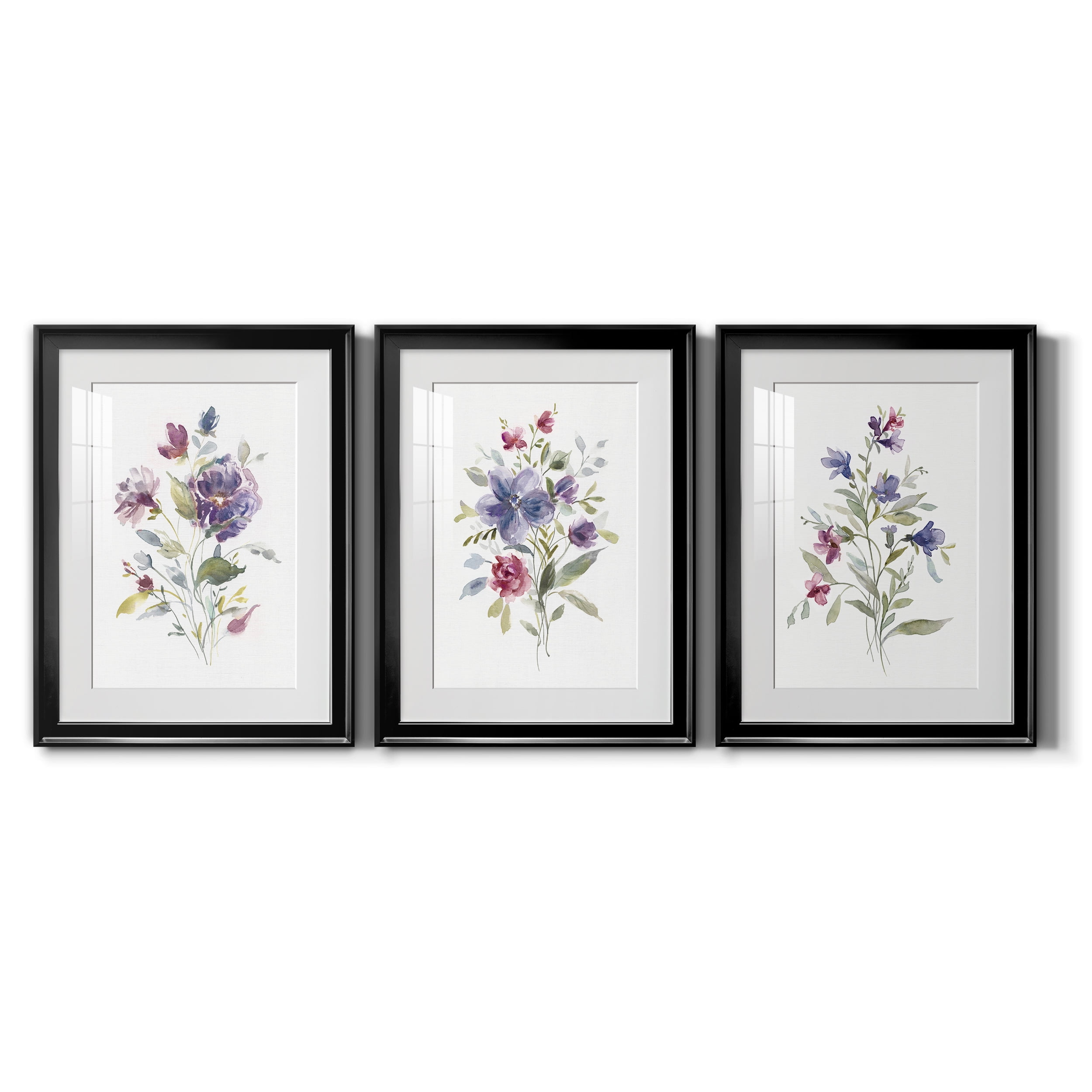 Color Variety I Premium Framed Prints Set of 3 - Ready to Hang - 22 x 30 Each - Black Frame