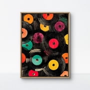 Color Vinyl Poster Retro Record Wall Poster With Vintage Vibes And Pop Energy, Poster Only