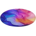 thumbnail image 1 of Color Vortex Tie Dyeing Floral Medallion Round Rug - Small Round Area Rug, Soft Non-Slip Machine Washable Bedroom Mat Indoor Accent Entry Carpet for Office Desk Dorm Hallway, 1 of 7