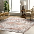 thumbnail image 1 of nuLOOM Banks SpinClean Vintage Machine Washable Area Rug, 6' x 9', Banks Beige, 1 of 15