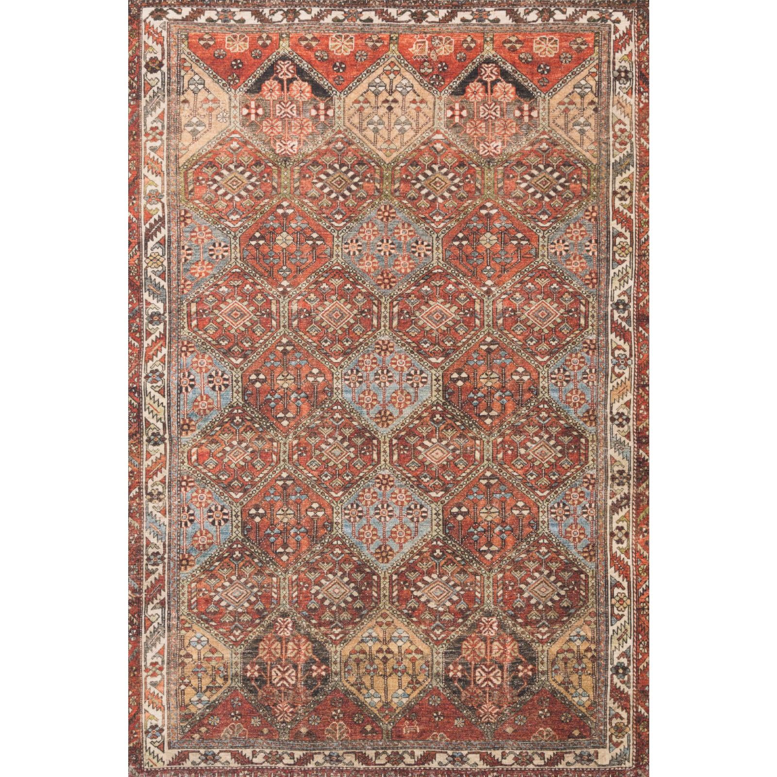 Loloi II Loren Collection LQ-16 Spice / Multi Oriental Area Rug 7'-6" x 9'-6"