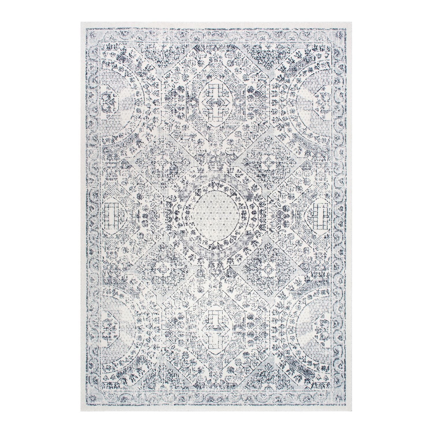 Luxe SoftSleek 8' x 10' Light Gray Recycled Fiber Area Rug