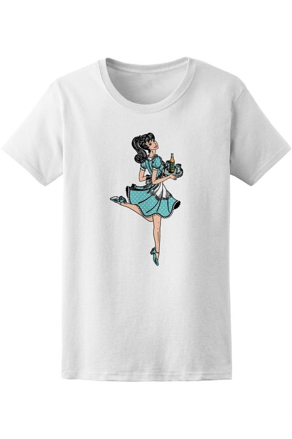 Color Waitress In Retro Style Tee Women's -Image by Shutterstock
