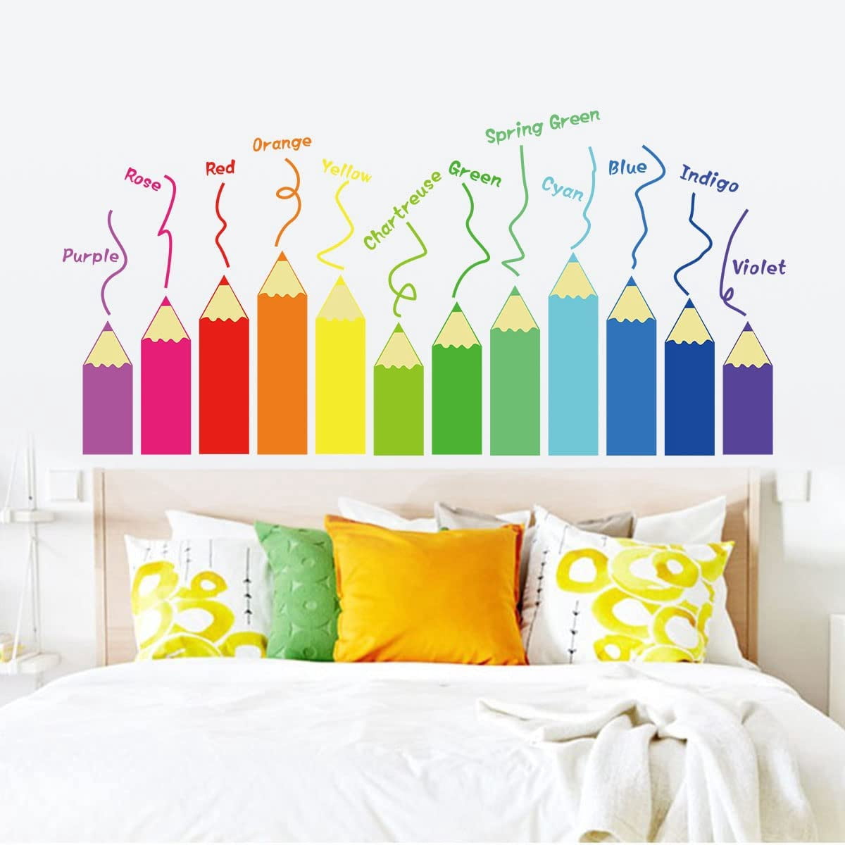 Color Wall Decals Kids Room,Nursery Wall Stickers,Large Kids ...