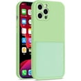 thumbnail image 1 of Color Wallet Phone Case Compatible with iPhone X/Xs, Simple Design, Handmade Purse Protective Business Case Hard Back Covers (Light Green, iPhone X/Xs), 1 of 14