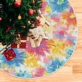 thumbnail image 1 of Color Watercolor Daisy Christmas Tree Skirt Stand Mat Waterproof Floor Protection Mat for Holiday Decoration, 1 of 6