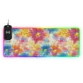 thumbnail image 1 of Color Watercolor Daisy Wireless Charging RGB Gaming Mouse Pad Large Keyboard Mat Rubber Base 13 Light Modes, 1 of 6