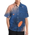 thumbnail image 1 of Color Wave Point Geometry Men's Shirt Short Sleeves Printed Button Down Summer Shirts, 1 of 6