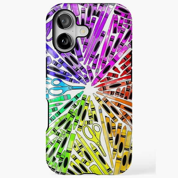 Color Wheel Bright Abstract Gradient Pattern Case iPhone 17 through 11 Pro Max