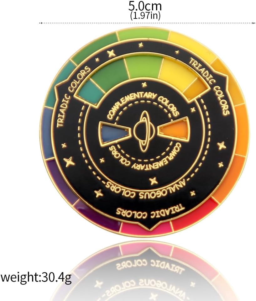 Color Wheel Enamel Pins - Creative Spinning Color Wheel Lapel Pins ...