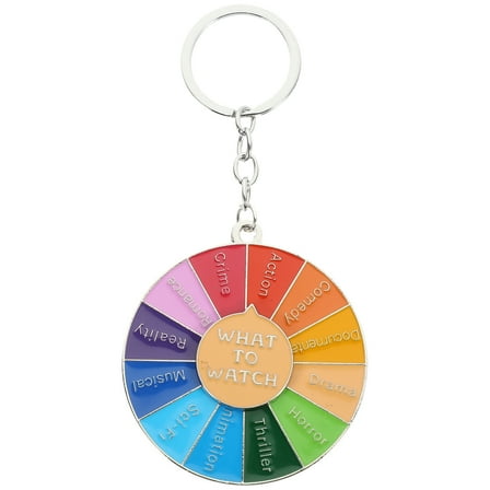 Color Wheel Keychain Round Keyring Bag Pendant Clip Holders
