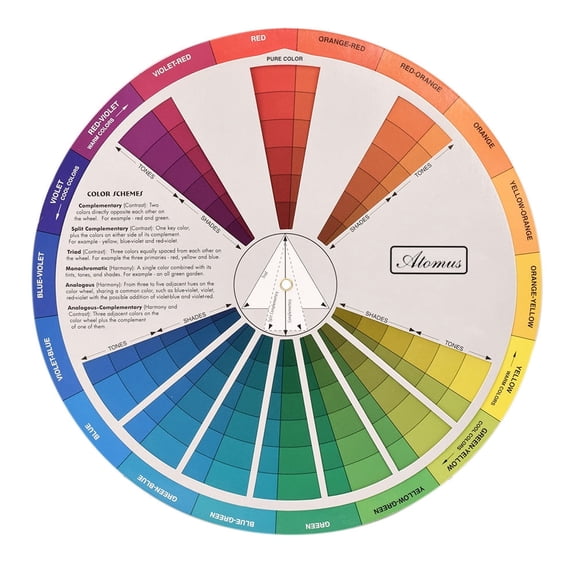 Color Wheel Small Color Mixing Guide Painting Drawing Adult Coloring Standard Color Learning Board
