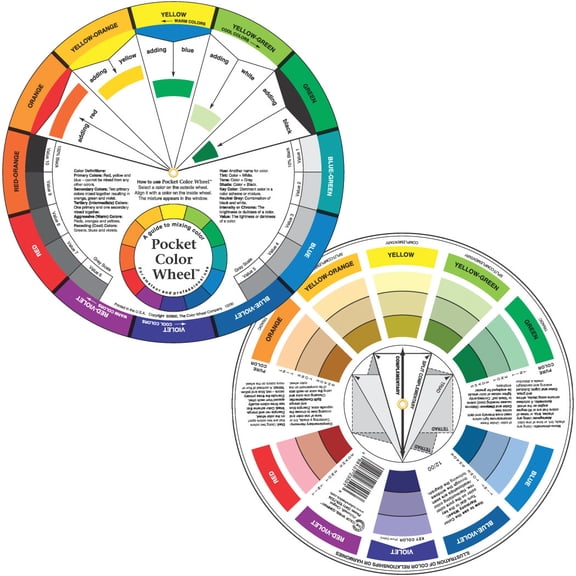 Color Wheel Company Pocket Color Wheel 5-1/8 Inch Color Theory Tool