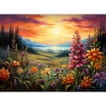 thumbnail image 1 of Color Wild Flowers on Grass DIY 5D Diamond Art Painting by Number Kits for Adults Paint with Round Full Drill Diamond Gems Painting Art Craft for Home Wall Decor 15.8x19.8in(2), 1 of 8