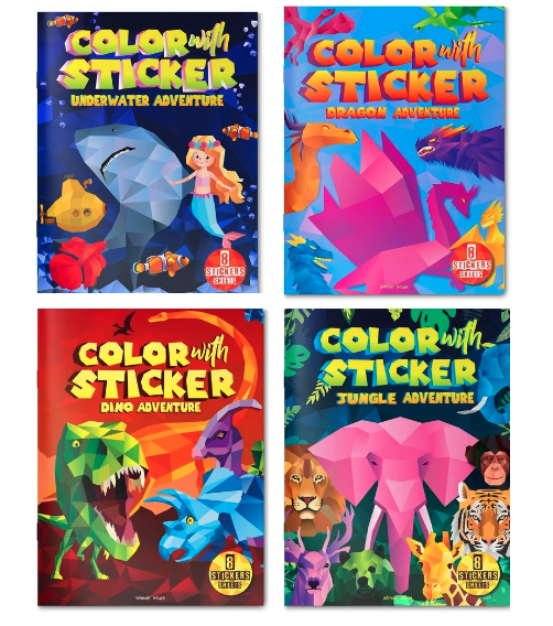 Color With Sticker Activity Book Set : Underwater Adventure;