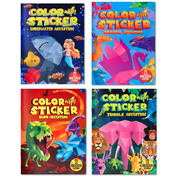 Color With Sticker Activity Book Set Underwater Adventure;