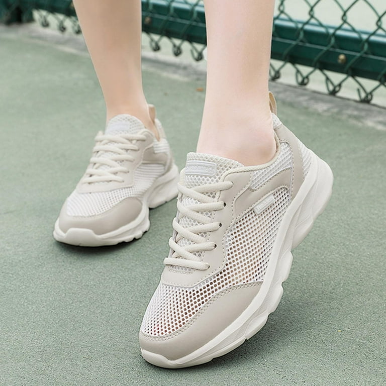 Color Women Outdoor Runing Breathable Sports Mesh Sneakers Solid Lace Up Shoes Womens Sneakers Sock Shoes Women Sneakers Sneakers Women Size 6.5 Running Sneaker for Women Snow Sneakers Women Womens - Walmart.com