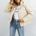 thumbnail image 1 of Color Women's Stand Collar Zipper Pocket Thick Warm Jacket Ladies Short down Jacket Women Short down Coat Winter plus Size Coats for Women Dressy for Women off Door down Coat Jacket for Lady Utility, 1 of 3