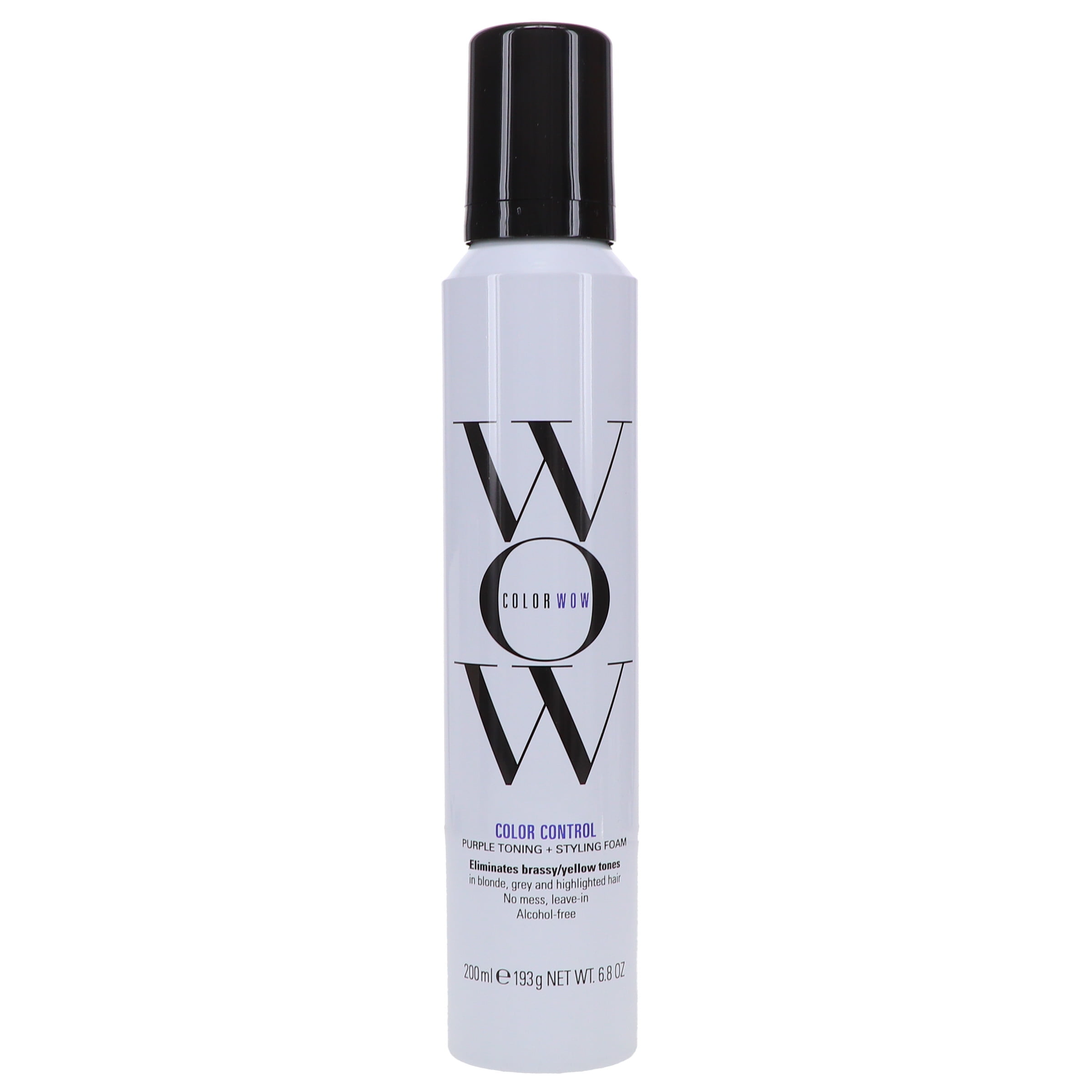 COLOR WOW Color Control Purple Toning + Styling Foam for Light Hair 6.8 oz