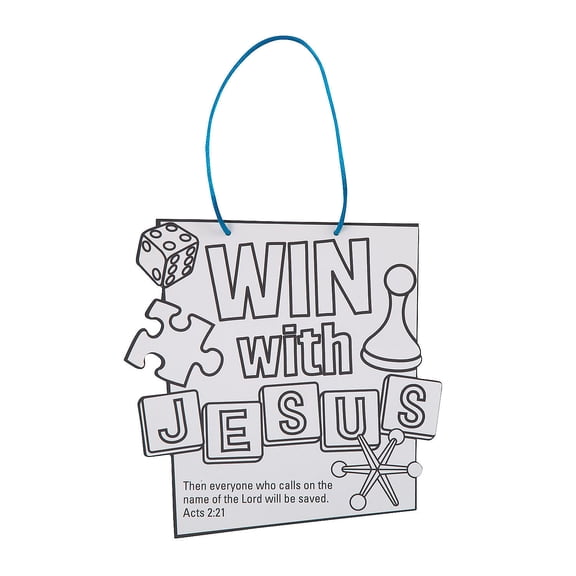 Color Your Own Acts 2:21 Board Game VBS Signs 12 Pieces