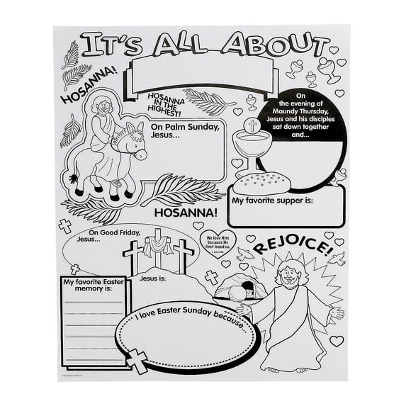Fun Express - Cyo All About Holy Week Posters for Easter - Craft Kits - CYO - Paper - Misc CYO - Paper - Easter - 30 Pieces