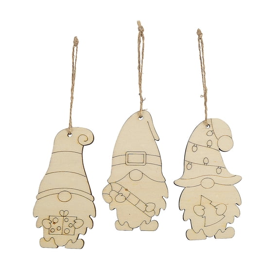 Color Your Own Christmas Gnome Ornaments, Craft Kits, Christmas, 12 Pieces