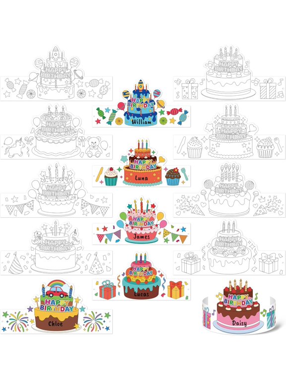 Color Your Own Coloring Crowns Adjustable DIY Party Costume Hat