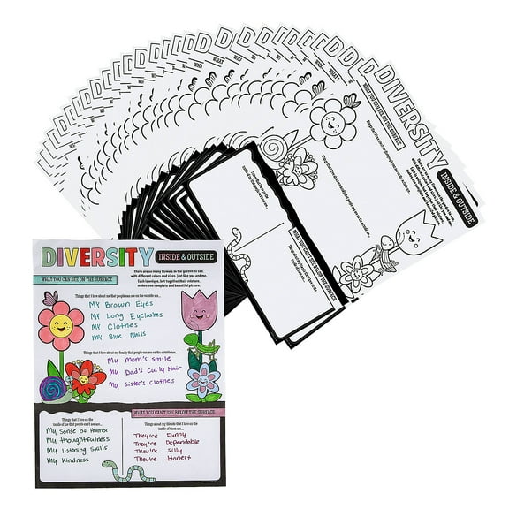 Color Your Own Diversity Inside & Outside Posters - 30 Pc.