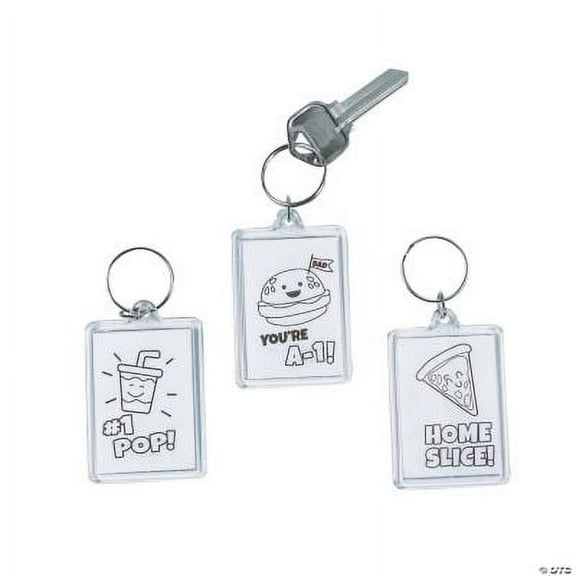 Color Your Own Fathers Day Keychains - Craft Kits - 12 Pieces