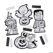 Color Your Own Fuzzy Halloween Magnets, Halloween, Craft Kits, 50 Pieces