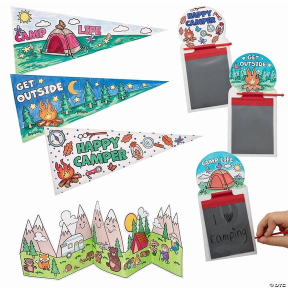 Color Your Own Happy Camper Craft Kit Assortment - 48 Pieces