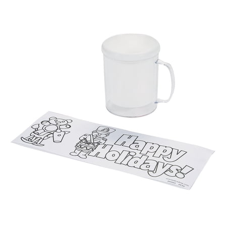 Color Your Own Holiday Artist Mugs - Craft Kits - 12 Pieces