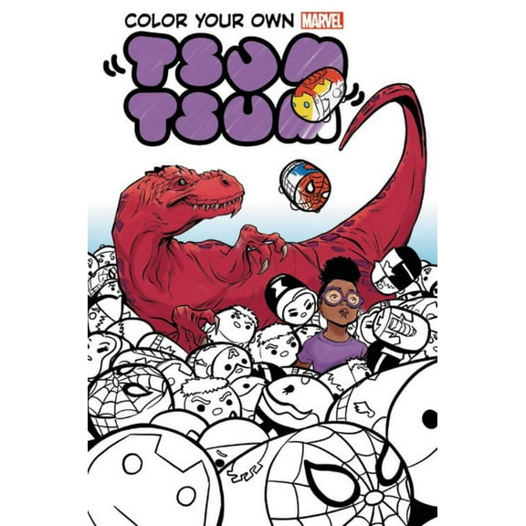 Color Your Own Marvel Tsum Tsum (Paperback)