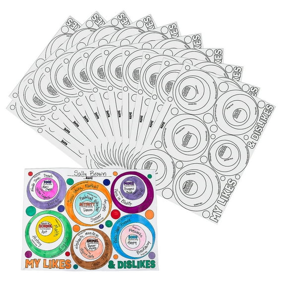 Color Your Own “My Likes & Dislikes” Posters - 30 pieces