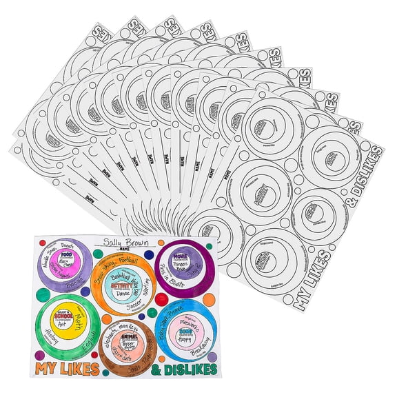 Color Your Own My Likes & Dislikes Posters - 30 pieces