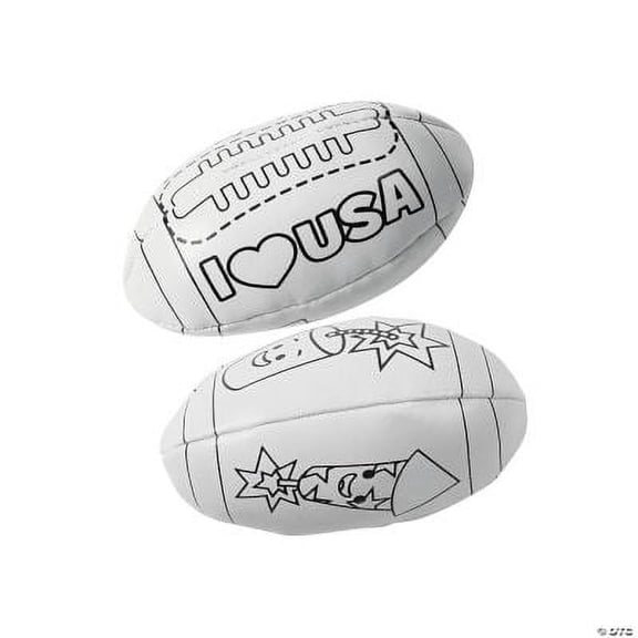 Color Your Own Patriotic Footballs, Fourth of July, Craft Kits, 12 Pieces