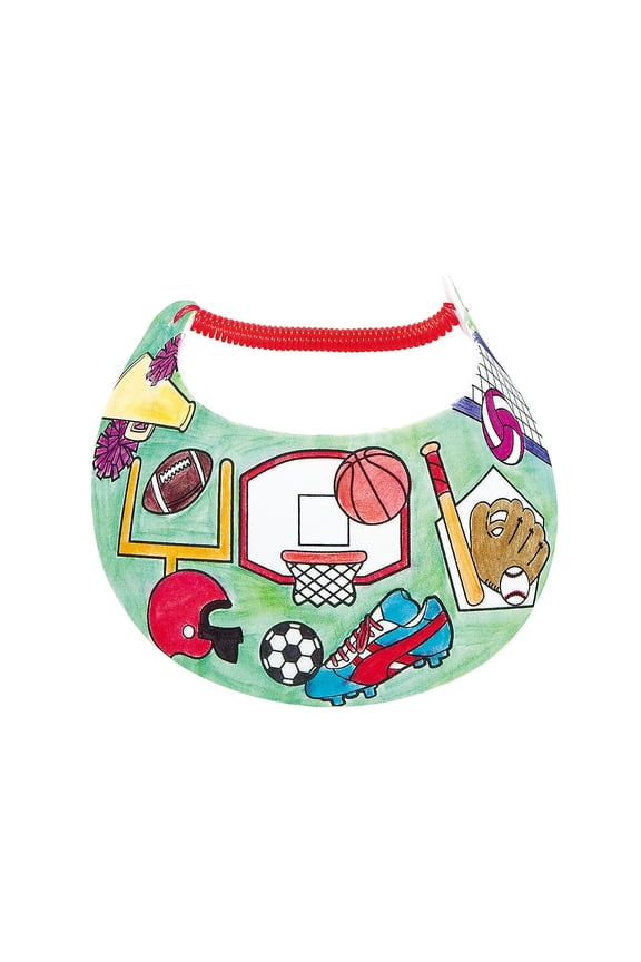 Fun Express - Cyo Foam Sports Visor - Craft Kits - CYO - General - Misc CYO - General - 12 Pieces