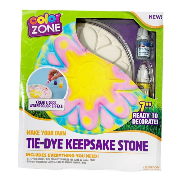 Color Zone Tie-Die Keepsake Stone Kids Art & Crafts