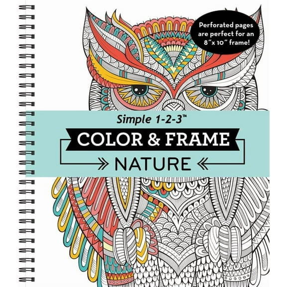 Color & Frame Color & Frame - Nature (Adult Coloring Book), (Spiral-Bound)