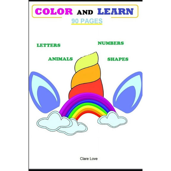 Color and Learn: 90 pages, (Paperback)
