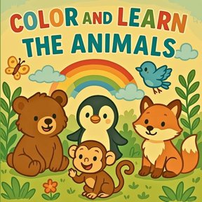 Color and Learn Animals, (Paperback)