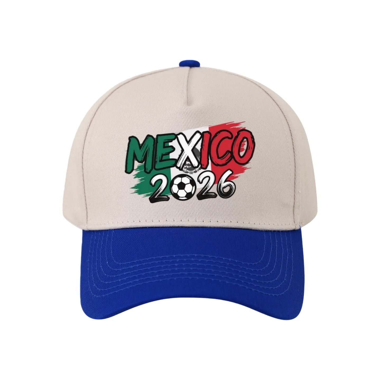 Color blocked hardtop five piece baseball cap, 2026 World Cup cartoon ...