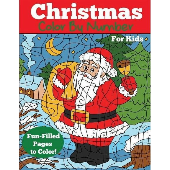 Color by Number Books Christmas Color by Number for Kids, (Paperback)