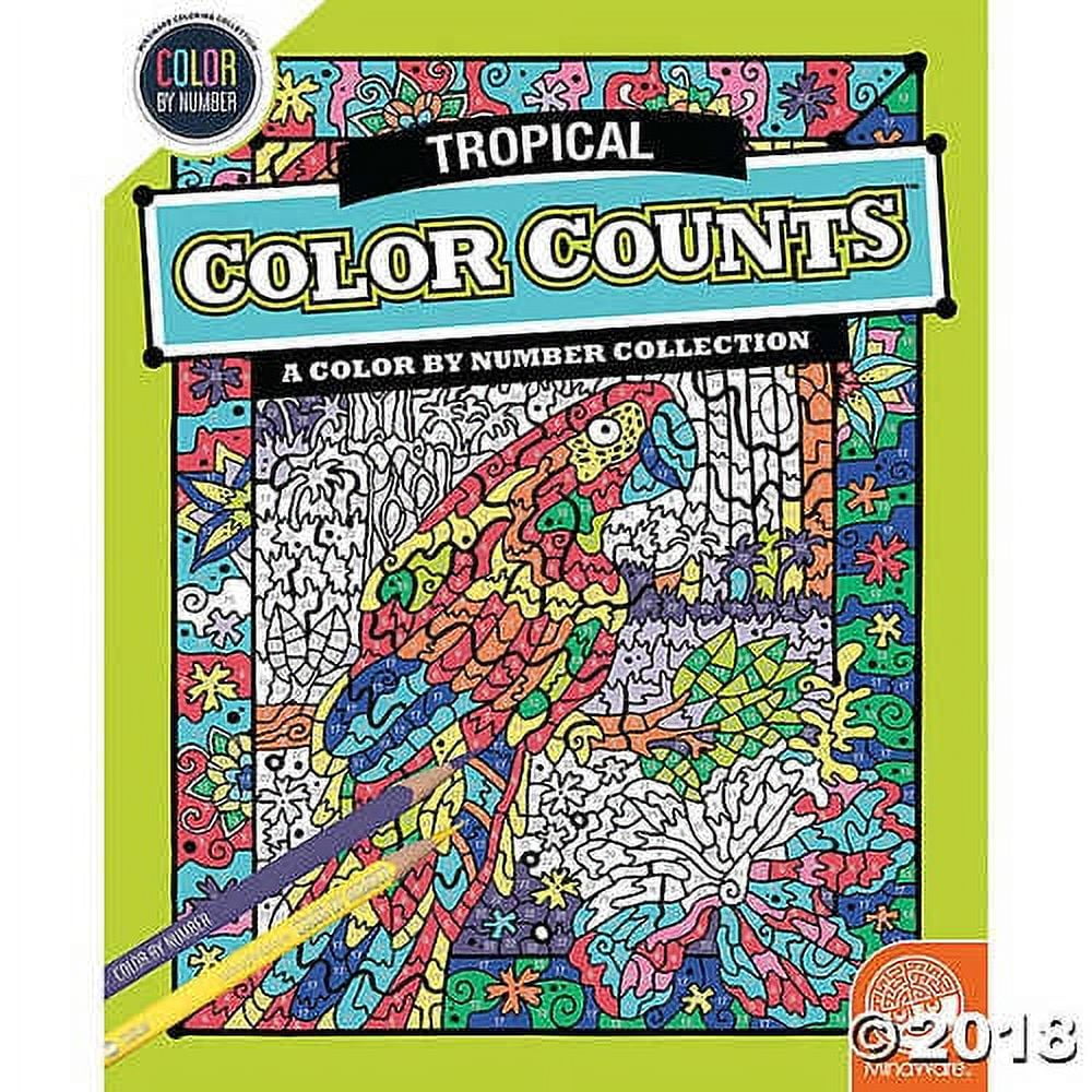 Color by Number Color Counts Tropical Coloring Books 1 Piece