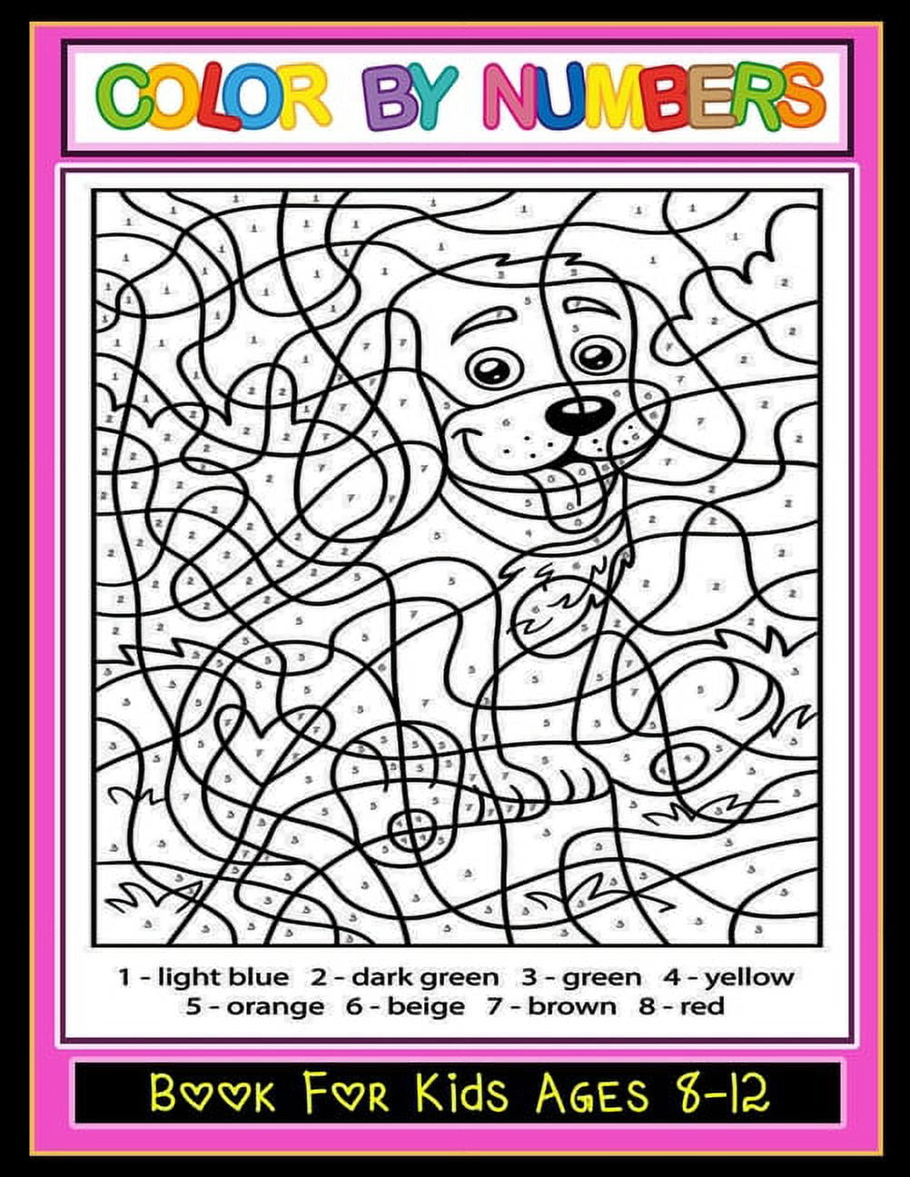 Color by Numbers Large print, Coloring Book for Kids Ages 812, (Paperback)