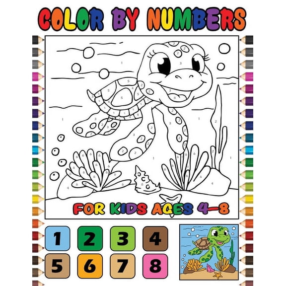 Color by Numbers for Kids Ages 4-8: Cute Animals Color by Number, (Paperback)