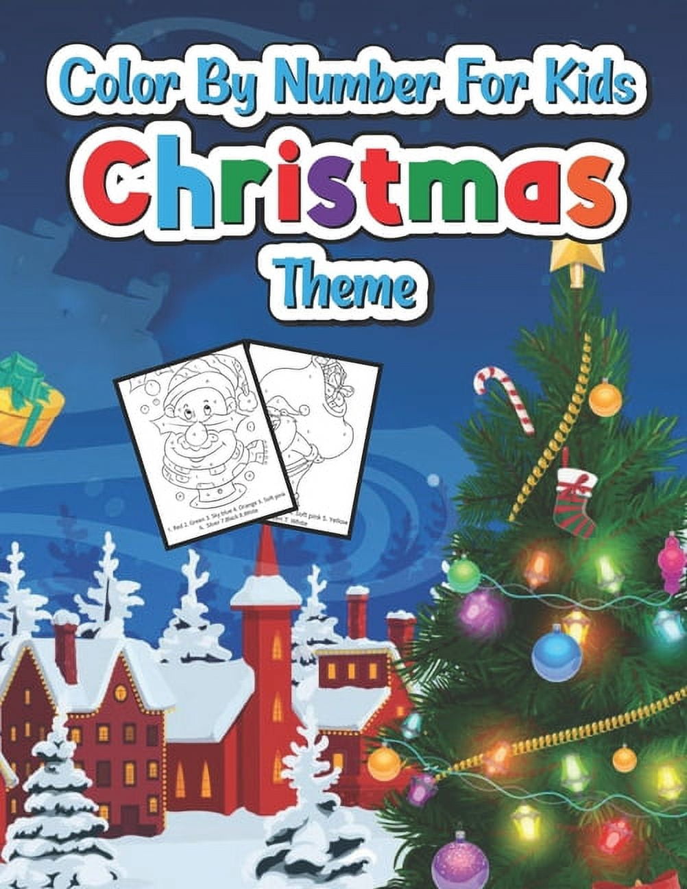 Color by number for kids Christmas theme : A Christmas Coloring Books With Fun Easy and Relaxing Pages Gifts for Boys Girls Kids (Paperback)