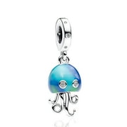 ROSIANNA Clear Jellyfish Necklace Pendant, 925 Sterling Silver, 1 Piece