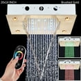 thumbnail image 1 of Color changing LED Rainfall&Waterfall Shower Head Gold Top Spray Ceiling Mounted, 1 of 10